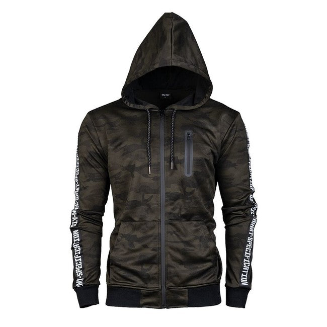 Mil-Tec Training Sweatshirt mit Kapuze, woodland