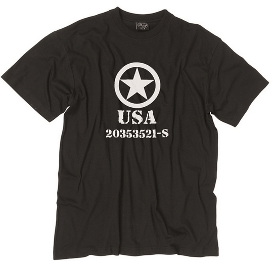 Mil-Tec T-Shirt allied star schwarz