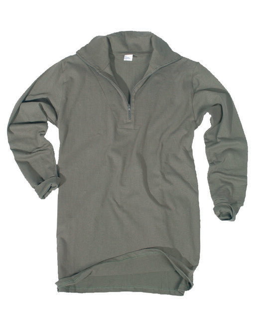 Mil-Tec T-shirt BW mit Reißverschluss olivfarben
