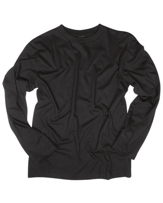 Mil-Tec T-shirt Langarm, schwarz