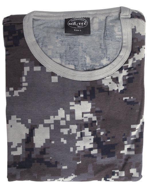 Mil-Tec T-shirt kurzer Ärmel black digital