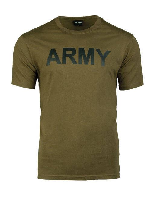 Mil-Tec T-shirt Kurzarm mit Aufschrift ARMY olivfarben