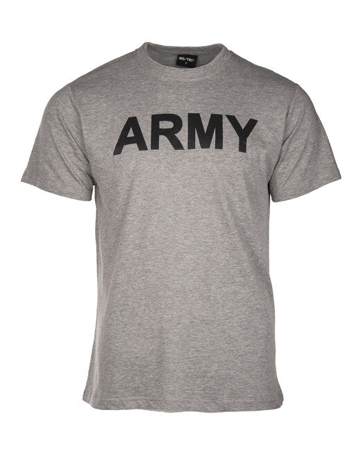 Mil-Tec T-shirt m.druck 'army' grau