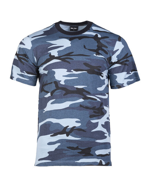 Mil-Tec T-shirt kurzer Ärmel sky blue camo