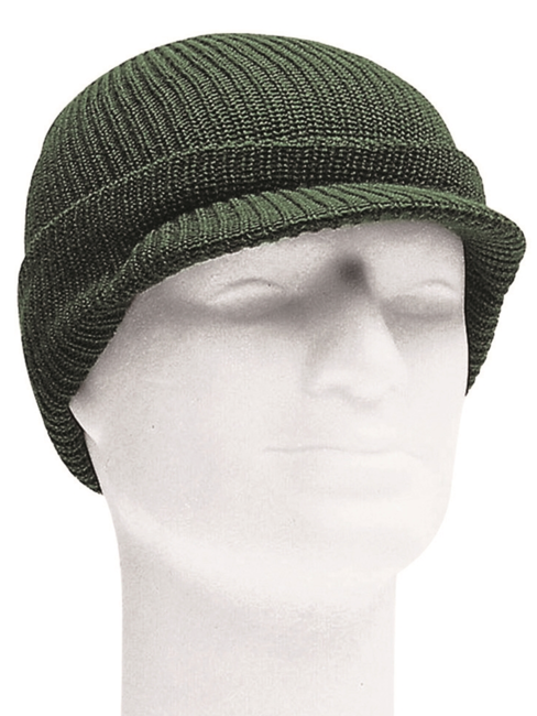 Mil-Tec Strickmütze mit Schild, olive
