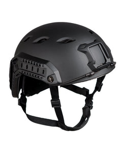 Mil-Tec Fallschirmjägerhelm Fast W/Rail schwarz