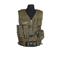 Mil-Tec USMC Taktische Weste s opaskom, flecktarn