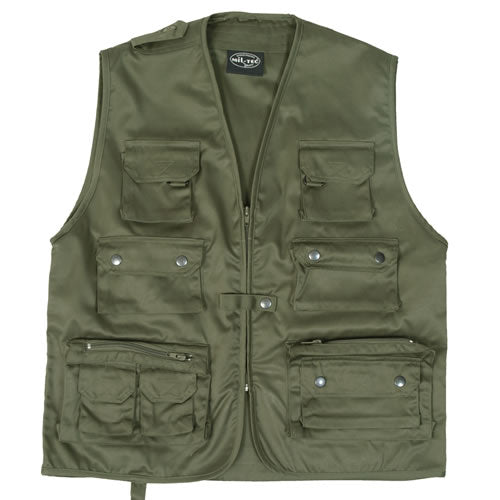 Mil-Tec Jagd- oder Fischerweste - oliv