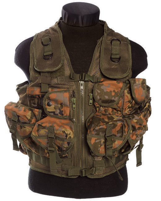 Mil-Tec Tactical einsatzweste (9 ta.)flecktarn