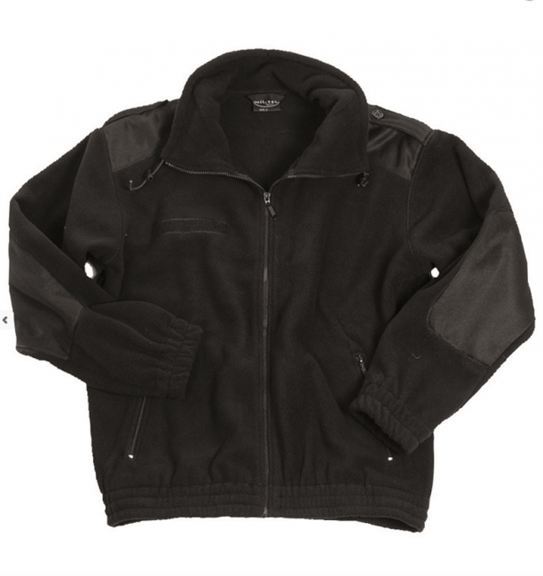 Mil-Tec zateplena Fleece- Sweatshirt schwarz so spevnenim