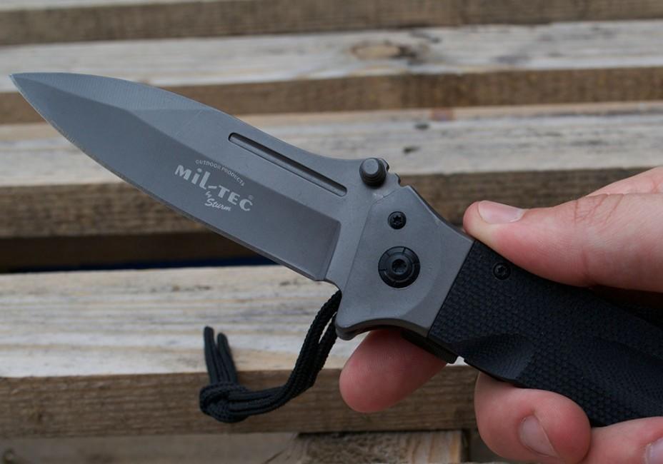 Mil-Tec DA35 Micarta Fixed Blade Knife, Black, 22cm