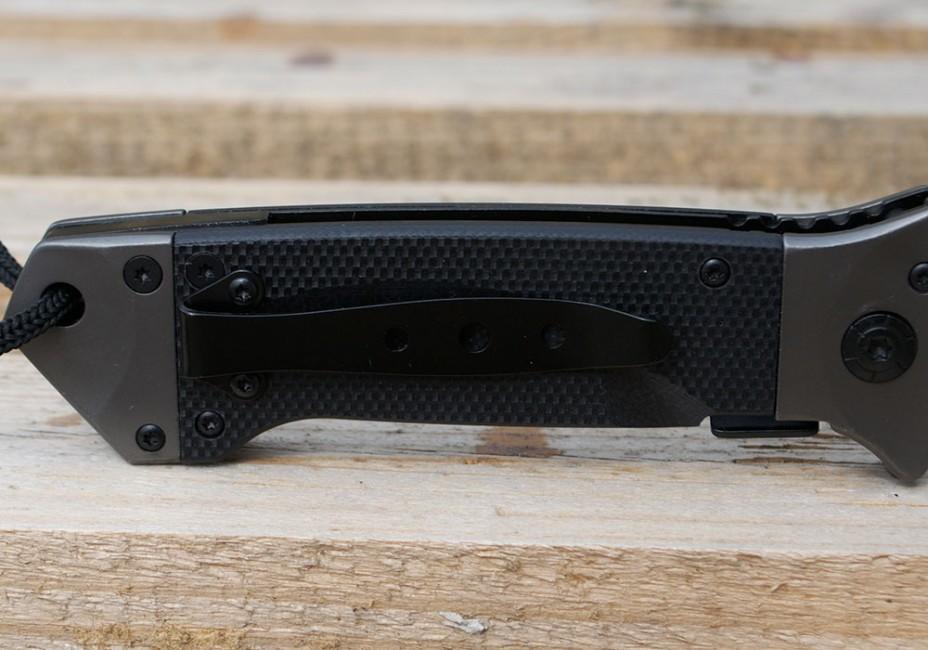 Mil-Tec DA35 Micarta Fixed Blade Knife, Black, 22cm