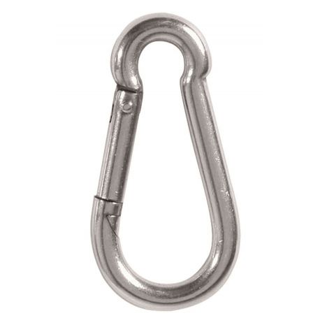 Mil-Tec Karabinerhaken Edelstahl, 8 cm