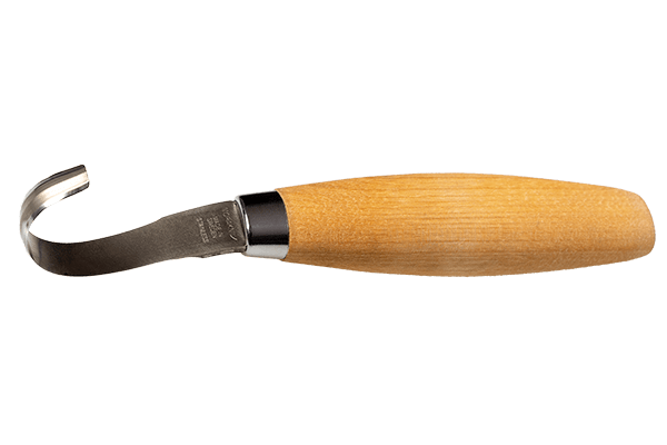 Morakniv Hakenmesser162 Schnitzmesser 5,5 cm Birkenholz Lederscheide