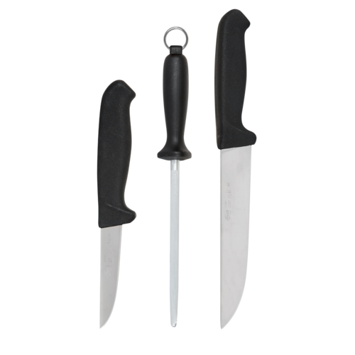 Morakniv Metzgermesser und Messerschärfer Set, schwarz
