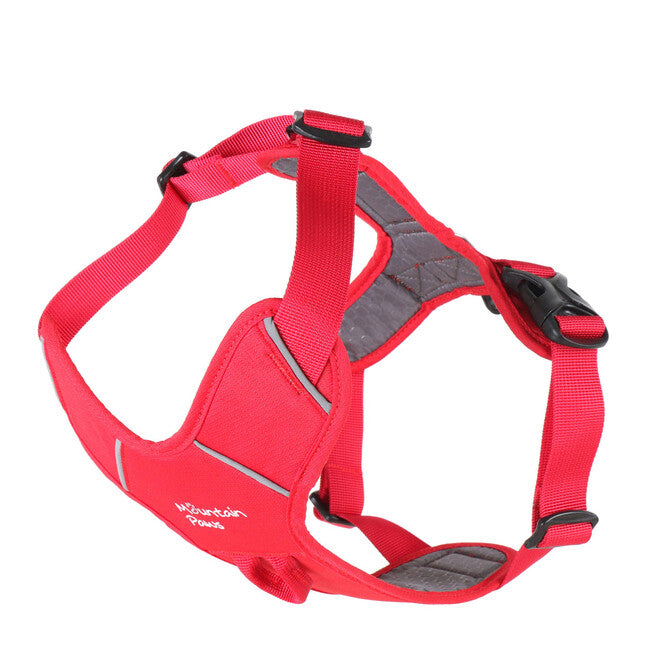 Mountain Paws Dog Harness gepolstertes Hundegeschirr medium, rot