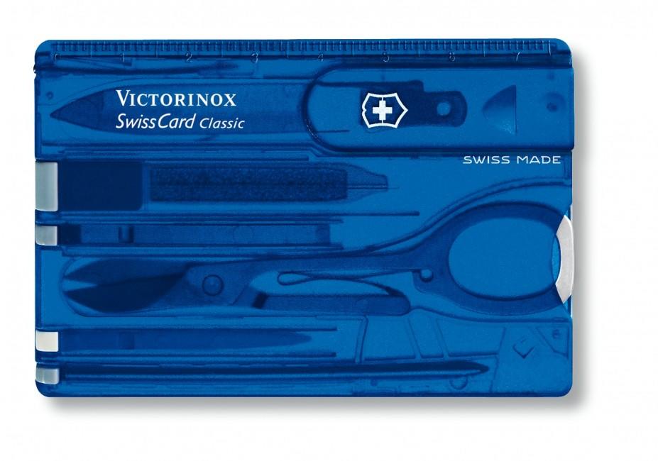 Victorinox SwissCard multifunkčná karta 10v1 modrá