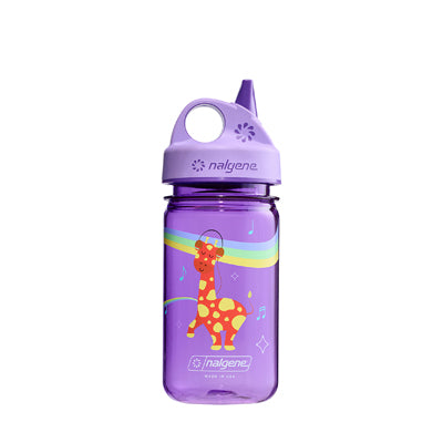Nalgene Grip-n-Gulp Sustain 0,35 L mit Deckel lila Musical Giraffe