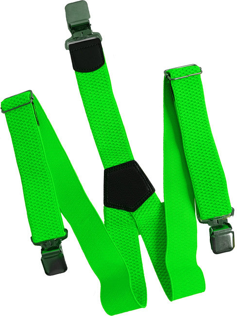 O&T Hosenträger Natur Clip, neon-grün