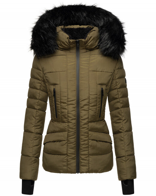 Navahoo Adele damen Winterjacke mit Kapuze, military green