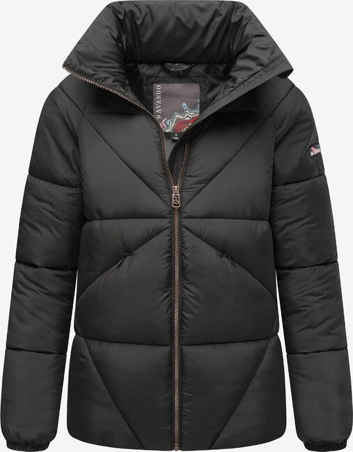 Navahoo Schokolinaa damen kurze Winterjacke, schwarz