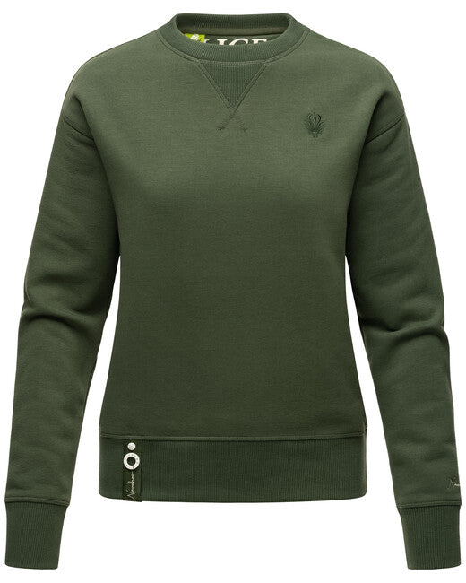 Navahoo Zuckerschnecke damen Sweatshirt, olivgrün