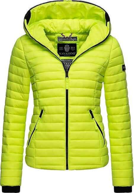 Navahoo Kimuk damen Übergangsjacke mit Kapuze, neongrün