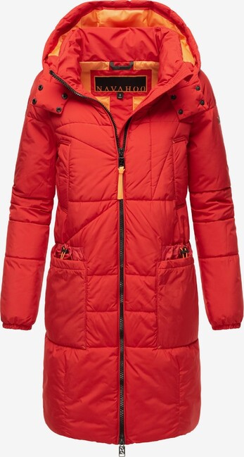 Navahoo Bliblablubb damen-Winterjacke mit Kapuze, salsa red