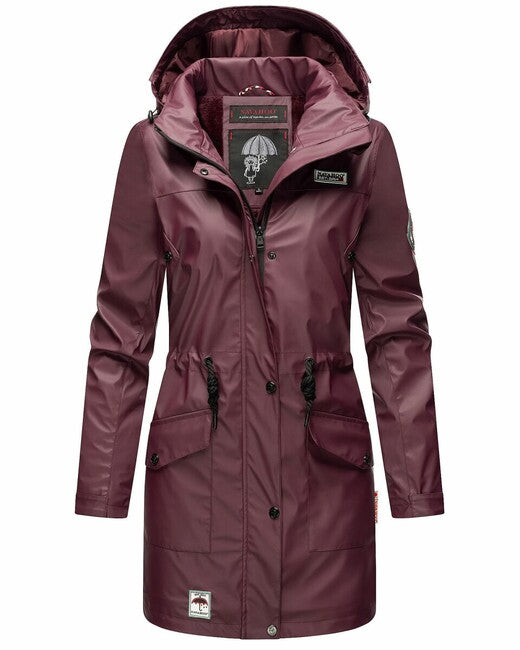 Navahoo Deike damen Winter Regenjacke mit Kapuze, Wein