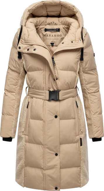 Navahoo Funkelteddy14 damen Winterjacke, beige