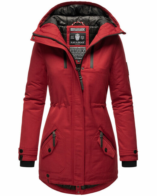 Navahoo Avrille damen Winterjacke mit Kapuze blutrot