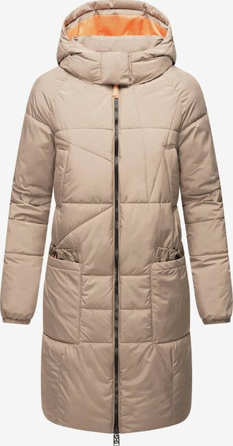 Navahoo Bliblablubb damen Winterjacke mit Kapuze, taupe grau