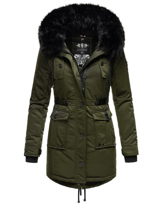 Navahoo Luluna Princess damen Winterjacke mit Kapuze, oliv