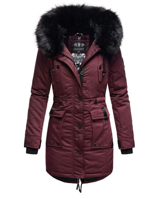 Navahoo Luluna Princess damen Winterjacke mit Kapuze, wein