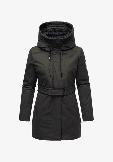 Navahoo Eishauch damen Winterparka mit Kapuze, schwarz