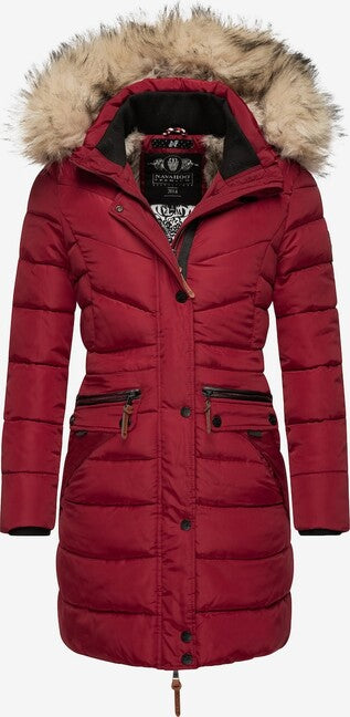Navahoo Paula damen Winterparka mit Kapuze dunkelrot