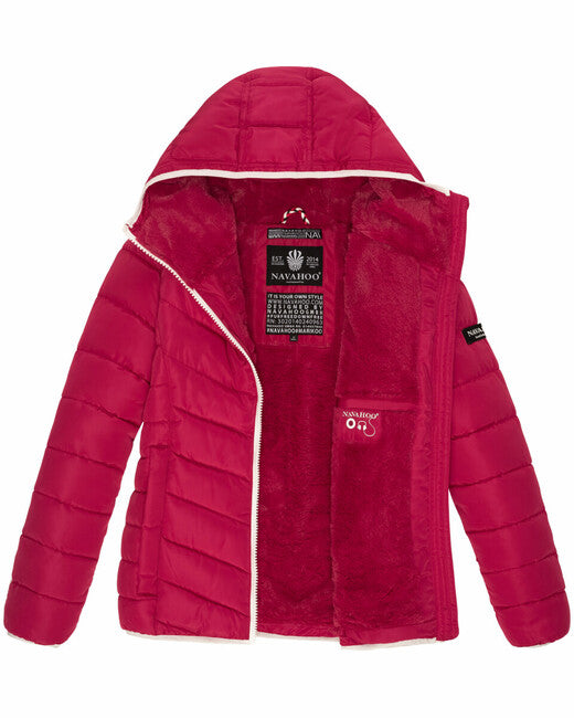 Navahoo ELVA damen Winterjacke mit Kapuze, fuchsia