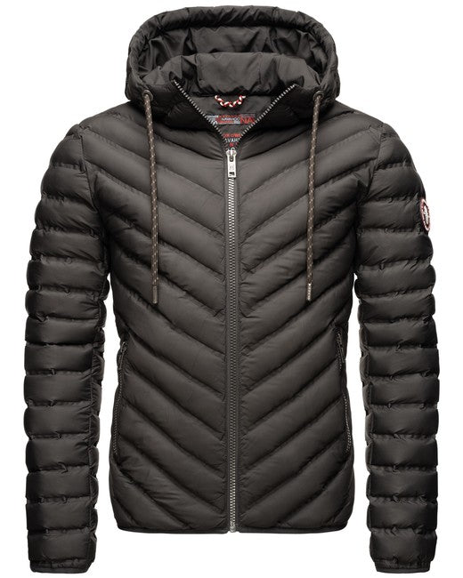 Navahoo Fey-tun herren-Übergangsjacke mit kapuze, anthrazit