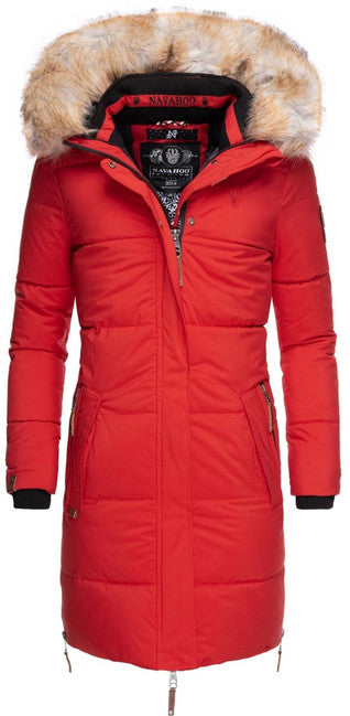Navahoo Halina damen Winterjacke mit Kapuze, rot