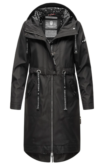 Navahoo JOSINAA damen Übergangsjacke mit Kapuze, schwarz