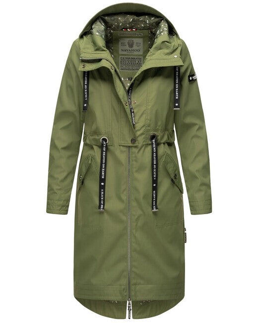 Navahoo JOSINAA damen Übergangsjacke mit Kapuze, olivgrün