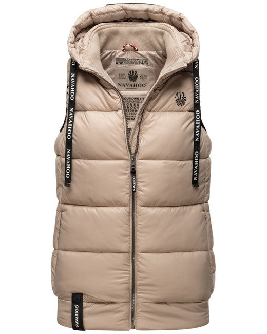 Navahoo KASSIDY damen Weste mit Kapuze, Helltaupe