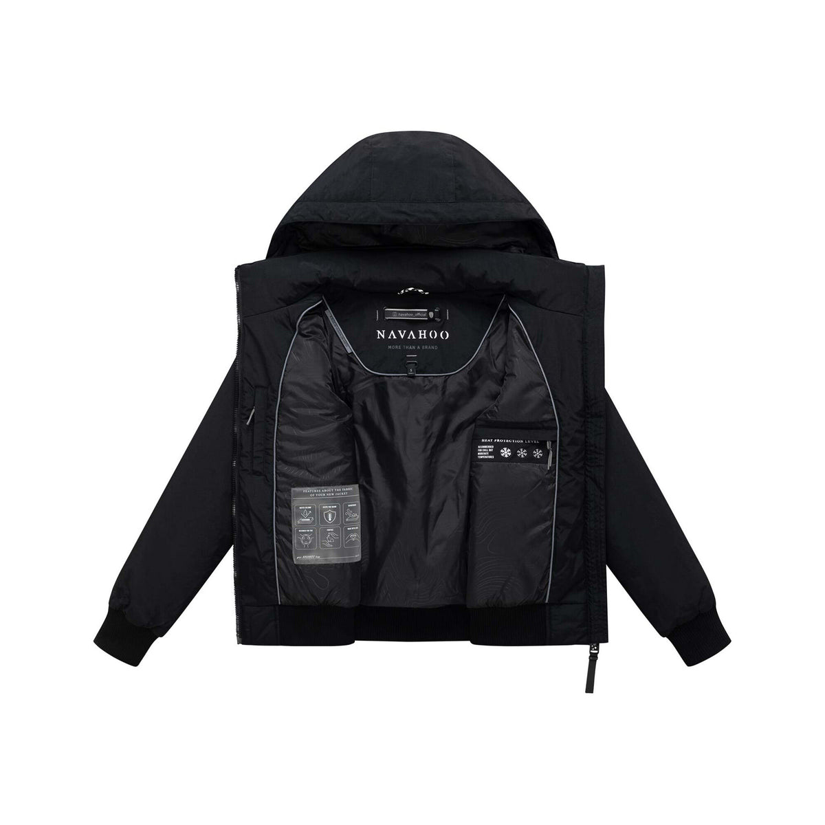 Navahoo Kichermaus 14 dámska prešívaná bunda, čierna