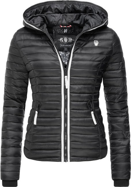 Navahoo Kimuk Princess damen Übergangsjacke mit Kapuze, schwarz