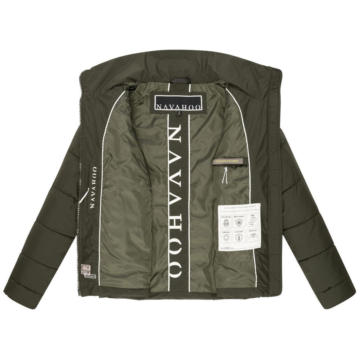 Navahoo Luftzauber 14 dámska prešívaná bunda, dark olive