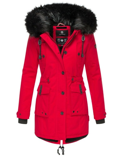 Navahoo Luluna damen Winterjacke mit Kapuze, rot