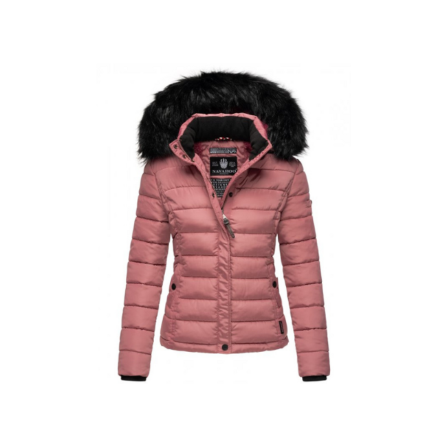 Navahoo Miamor damen Winterjacke mit Kapuze, dunkelrosa