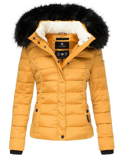 Navahoo Miamor damen Winterjacke mit Kapuze, gelb