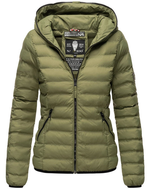 Navahoo NEEVIA damen Übergangsjacke mit Kapuze, olivgrün