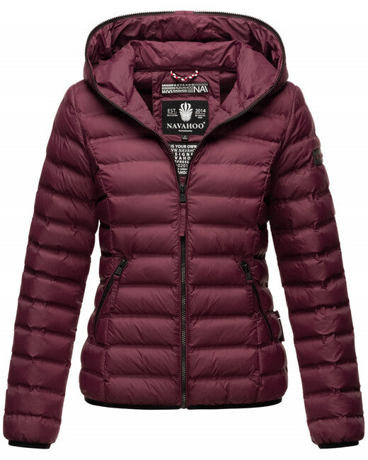 Navahoo NEEVIA damen Übergangsjacke mit Kapuze, weinrot